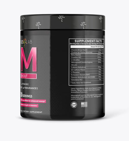 PHYBIUS Lab AM Pre-Workout (Sour Watermelon) Focus, Strength, Powder, 30 Servings PHYBIUS Lab