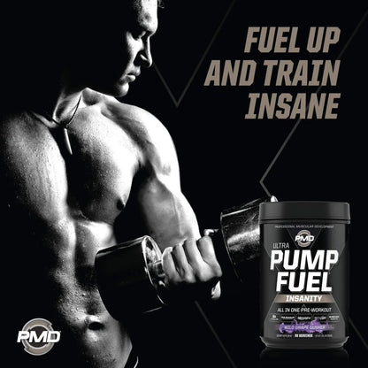 PMD Sports Ultra Pump Fuel Insanity - Pre Workout - Grape Gusher (30 Servings) PMD