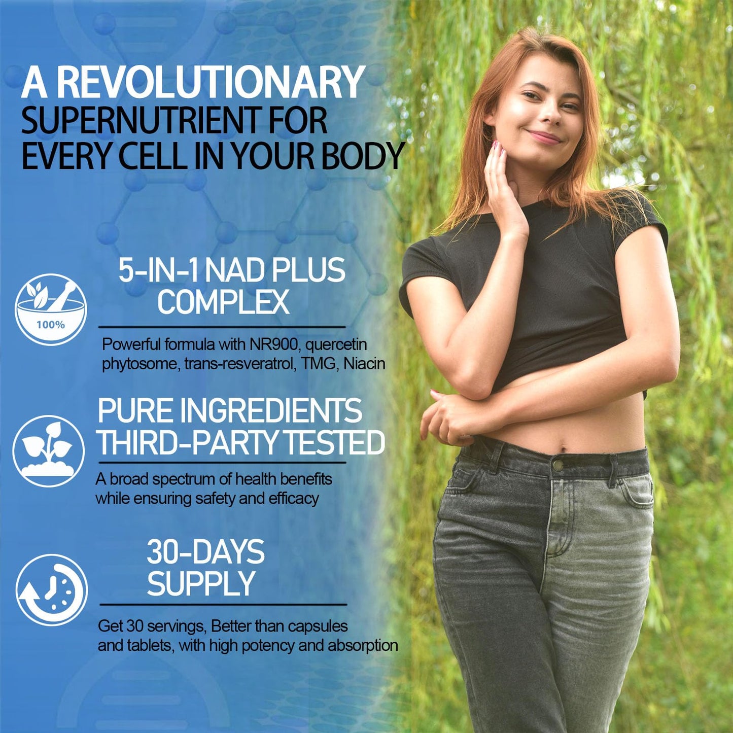 NAD Supplement, Liposomal NAD Nicotinamide Riboside Resveratrol 900mg Quercetion, TMG, Vitamin B3, High Potency NAD Plus Liquid Supplement for Cell Regenerator, Longevity, Energy, Anti-Aging, Focus AMENQ hHEALTHBuy Supplements Australia