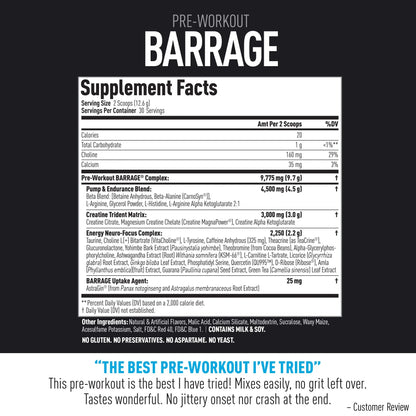 (CORE)ACTIVE Barrage Pre Workout Powder - Preworkout for Women & Men, Creatine (CORE)ACTIVE