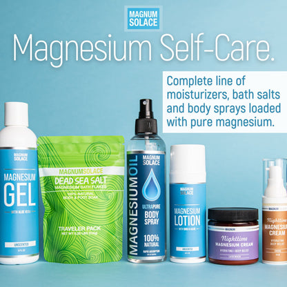Magnesium Lotion – Super Concentrated – Made with Aloe and Shea – For Leg Cramps, Sore Muscles & Joints, Rejuvenation – Safe for Kids, Made in the USA (Unscented) Magnum SolaceBuy Supplements Australia