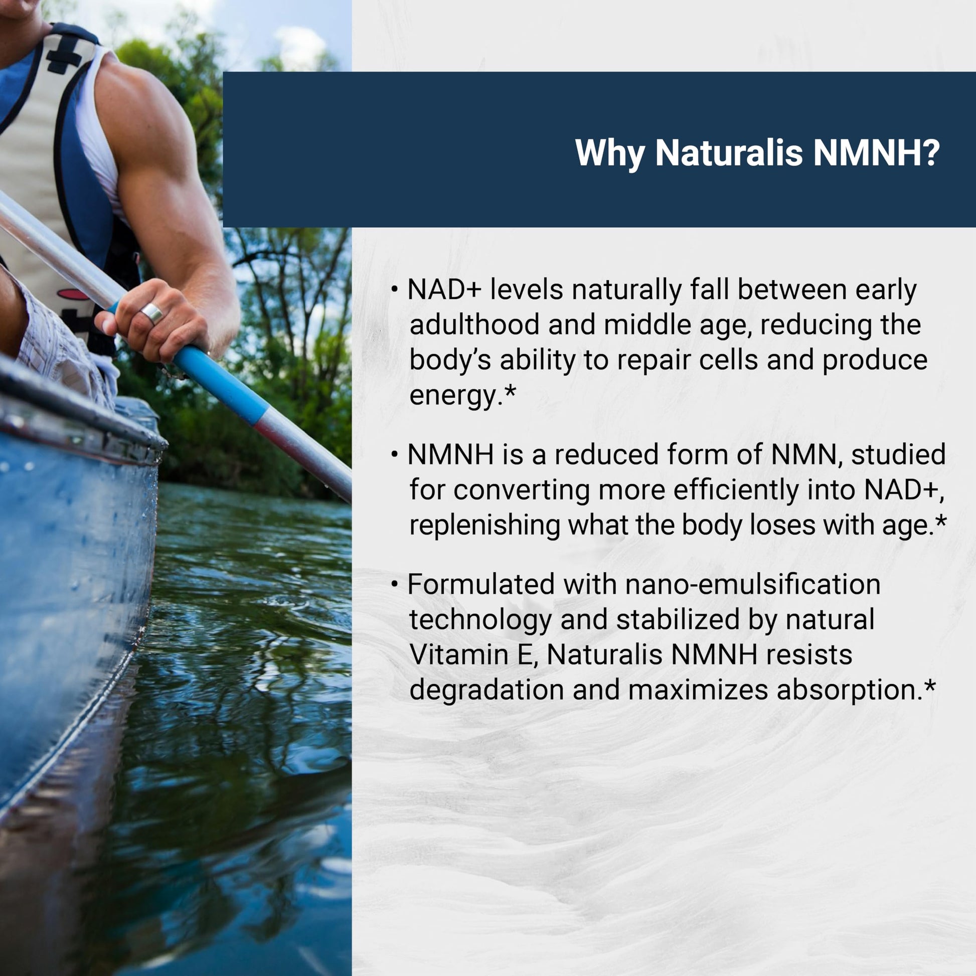 Naturalis Liposomal NMNH 300mg (NMN Alternative) | Boost NAD+ Levels & Support Healthy Aging* | Bioenhanced with Vitamin E for Advanced Absorption, Stability & Antioxidant Protection* | 60 Softgels NaturalisBuy Supplements Australia
