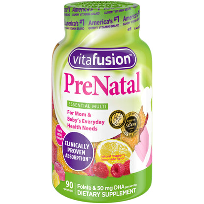 Vitafusion Prenatal Gummy Vitamins, 90 Count (Packaging May Vary) Vitafusion