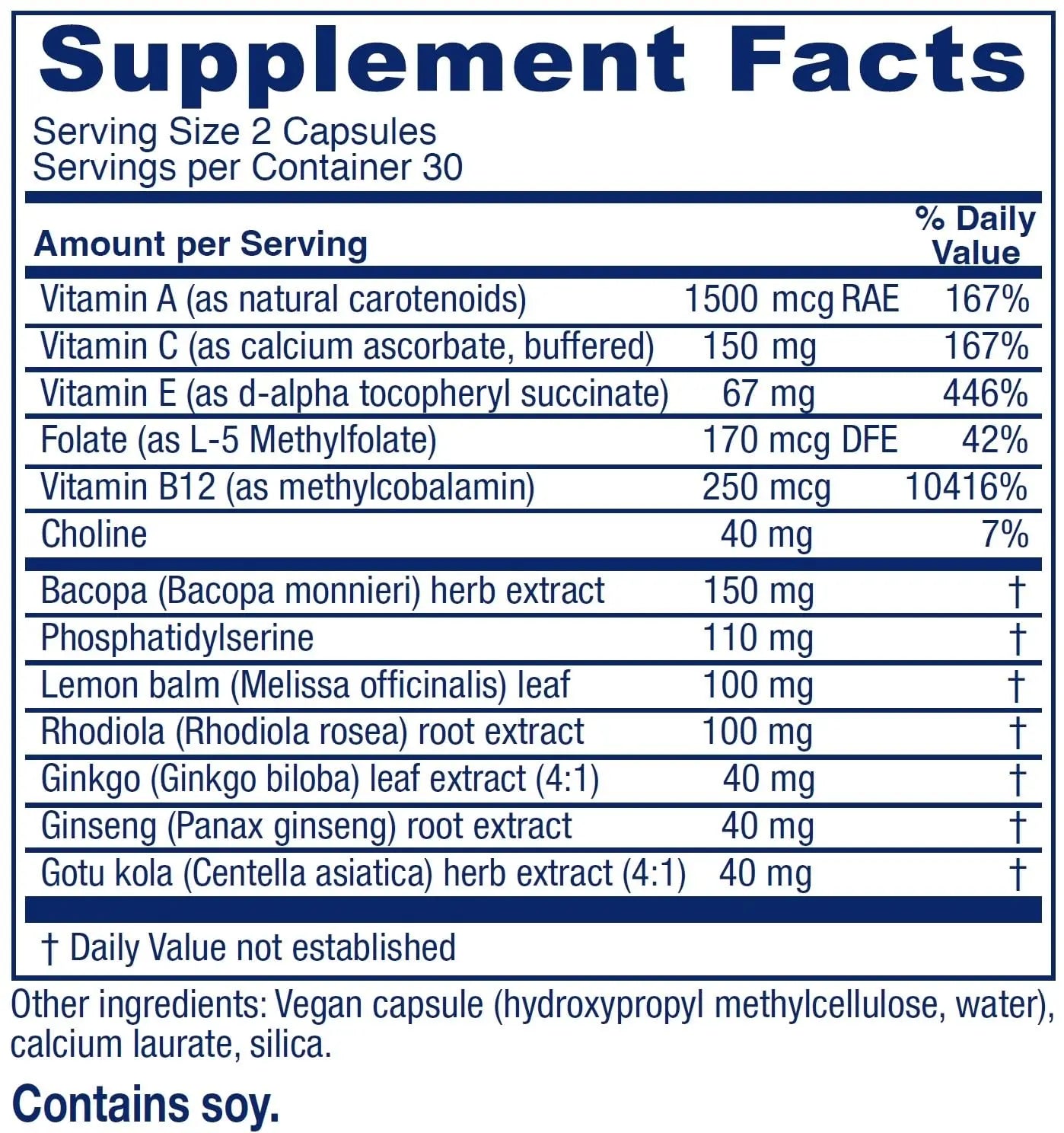 Vitanica MindBlend, Brain Support, Vegan, 60 Capsules Vitanica buy supplements Au