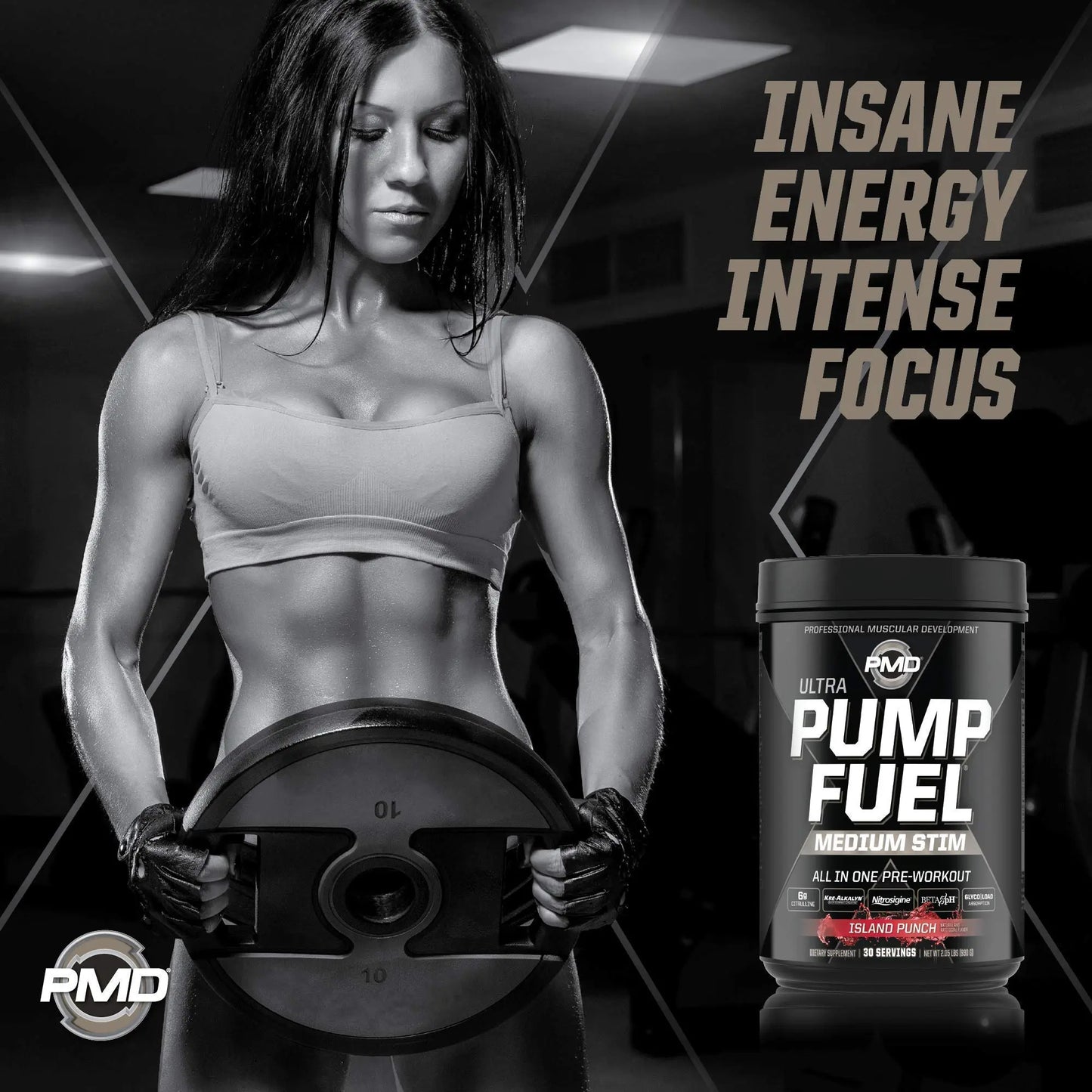 PMD Sports Ultra Pump Fuel - Pre Workout - Island Punch (30 Servings) Sports Omega PMD