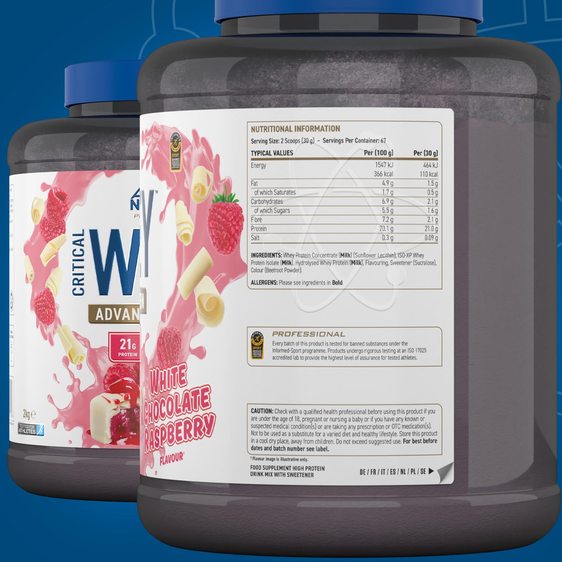 Applied Nutrition Critical Whey Protein Powder 2kg - High Protein Powder, Protein Milkshake Applied Nutrition