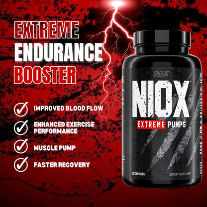 Nutrex Research NIOX Extreme Pumps - 180-Count Pre-Workout Pump Supplement Nutrex Research