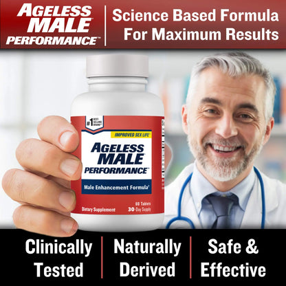 Ageless Male Performance Nitric Oxide Booster for Men - Promote Blood Circulation New Vitality