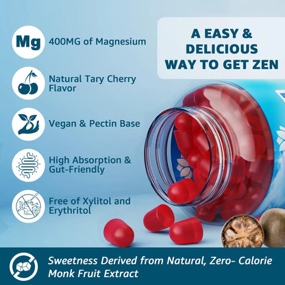 Sugar Free Magnesium Complex for Women, Calm Magnesium Gummies for Adults 400mg, Magnesium Glycinate, Citrate, Malate & More- Magnesium Gummy with Magnesium Ashwagandha, D3, B12 for Relax, Calm, Vegan LILICARE buy supplements Au