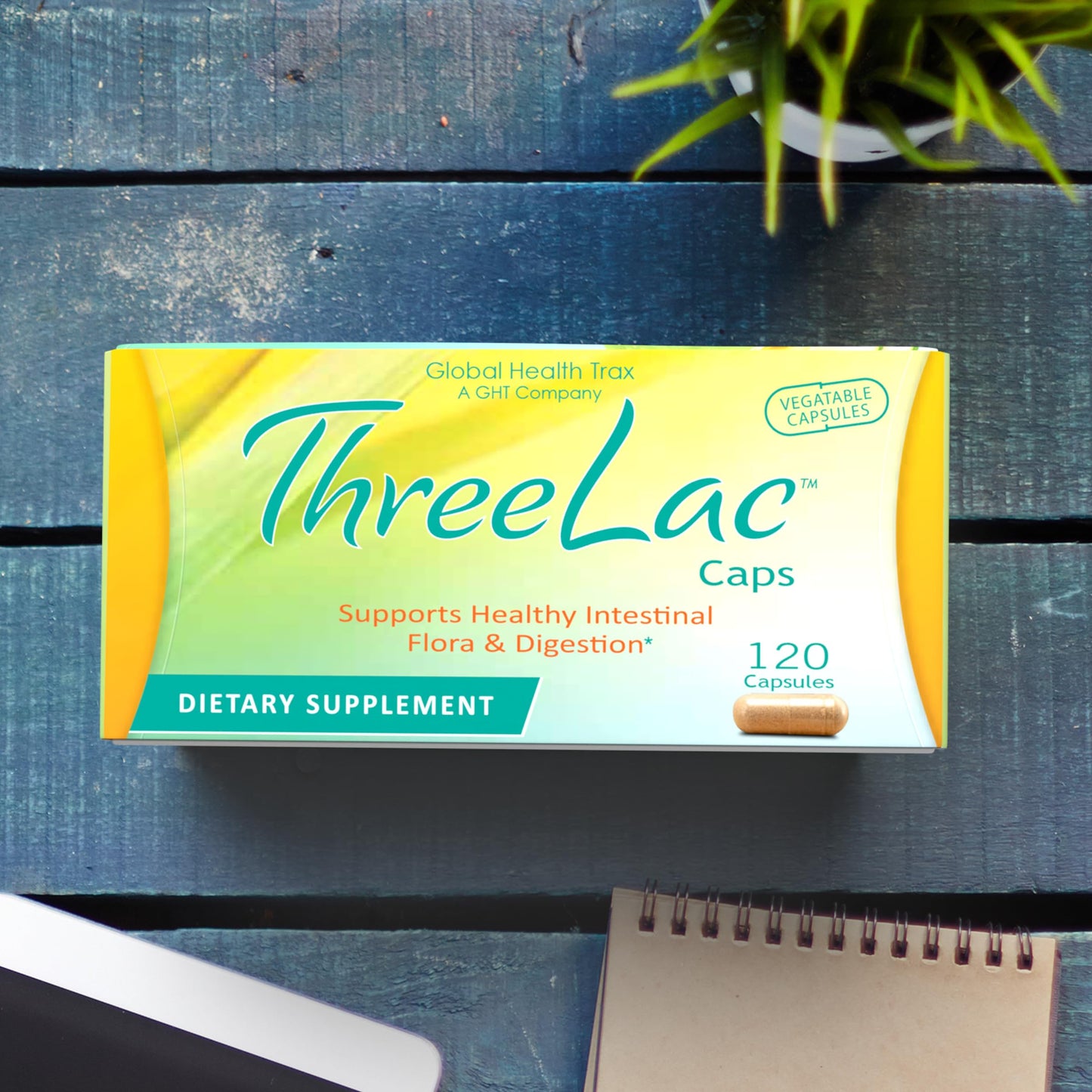Global Health Trax GHT - ThreeLac Probiotic Capsules, 480 Count - Comprehensive Digestive Support for Men, Women, and Children - Immune System and Gut Balance, Non-GMO ght Global Health TraxBuy Supplements Australia