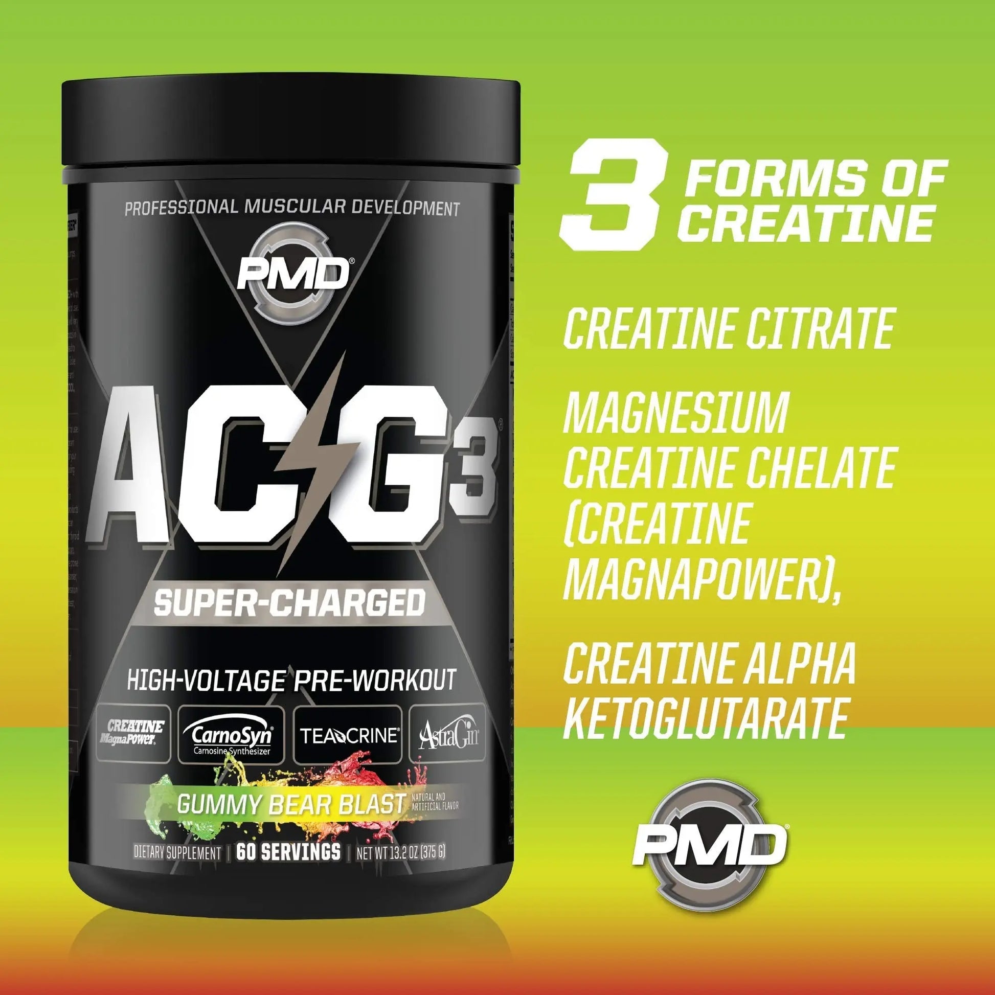 PMD Sports ACG3 Supercharged - Pre Workout - Powerful Strength, High Energy, Maximize PMD