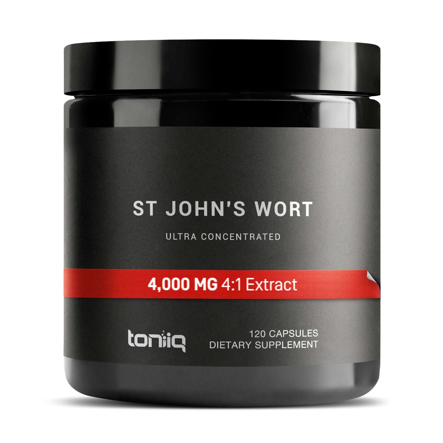 Toniiq 1,000mg Ultra High Strength St. John's Wort Capsules (Non-GMO) - 4X Concentrated Extract - 0.3% Hypericin - Highly Purified and Bioavailable - 120 Capsules Toniiq buy supplements Au
