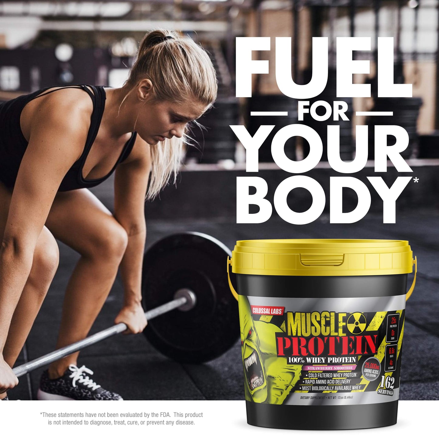 COLOSSAL LABS Muscle Protein Whey Powder [12 lbs/Pack of 1]-Strawberry Protein COLOSSAL LABSBuy Supplements Australia