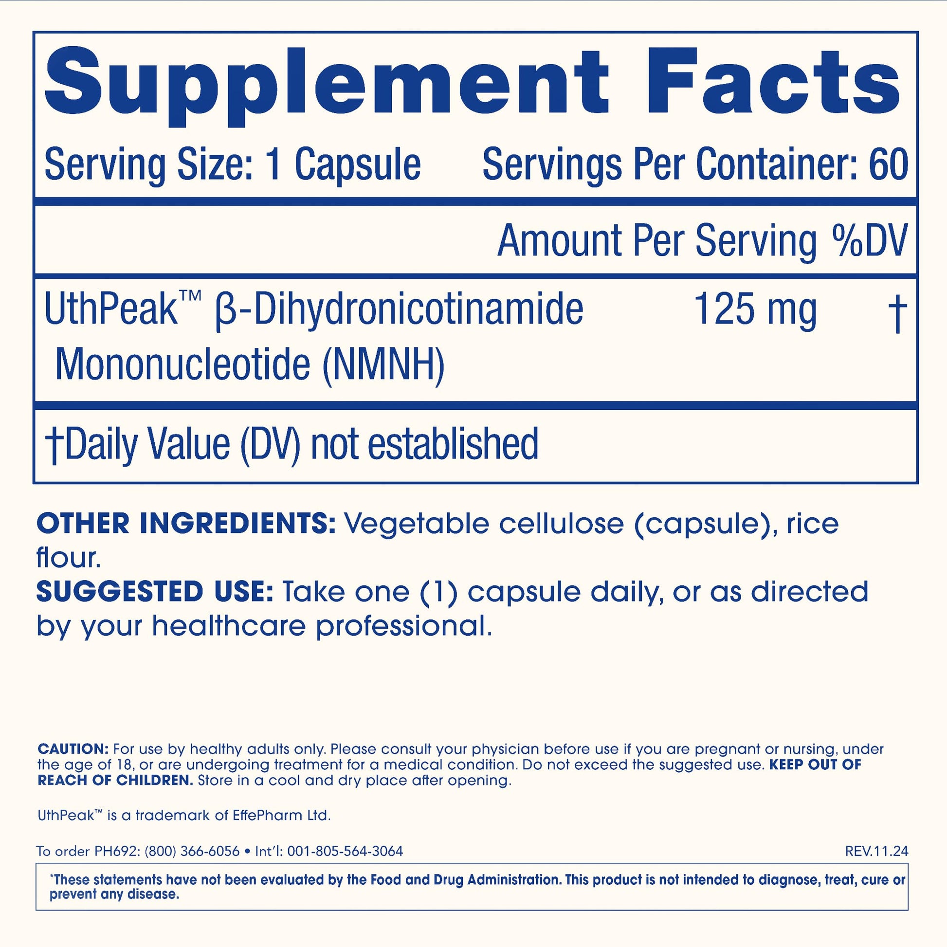 ProHealth Pure NMNH 125 mg | 60 Capsules | Next-Generation NAD+ Support with UthPeak™ Crystalline NMNH for Sustained Cellular Energy, Healthy Aging & Vitality | USA GMP-Manufactured ProHealthBuy Supplements Australia