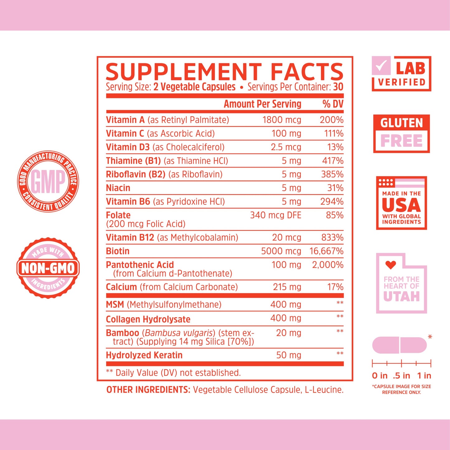 Zhou Hairfluence, Hair Growth Supplement with Biotin 5000mcg, Collagen, Keratin, Zhou Nutrition