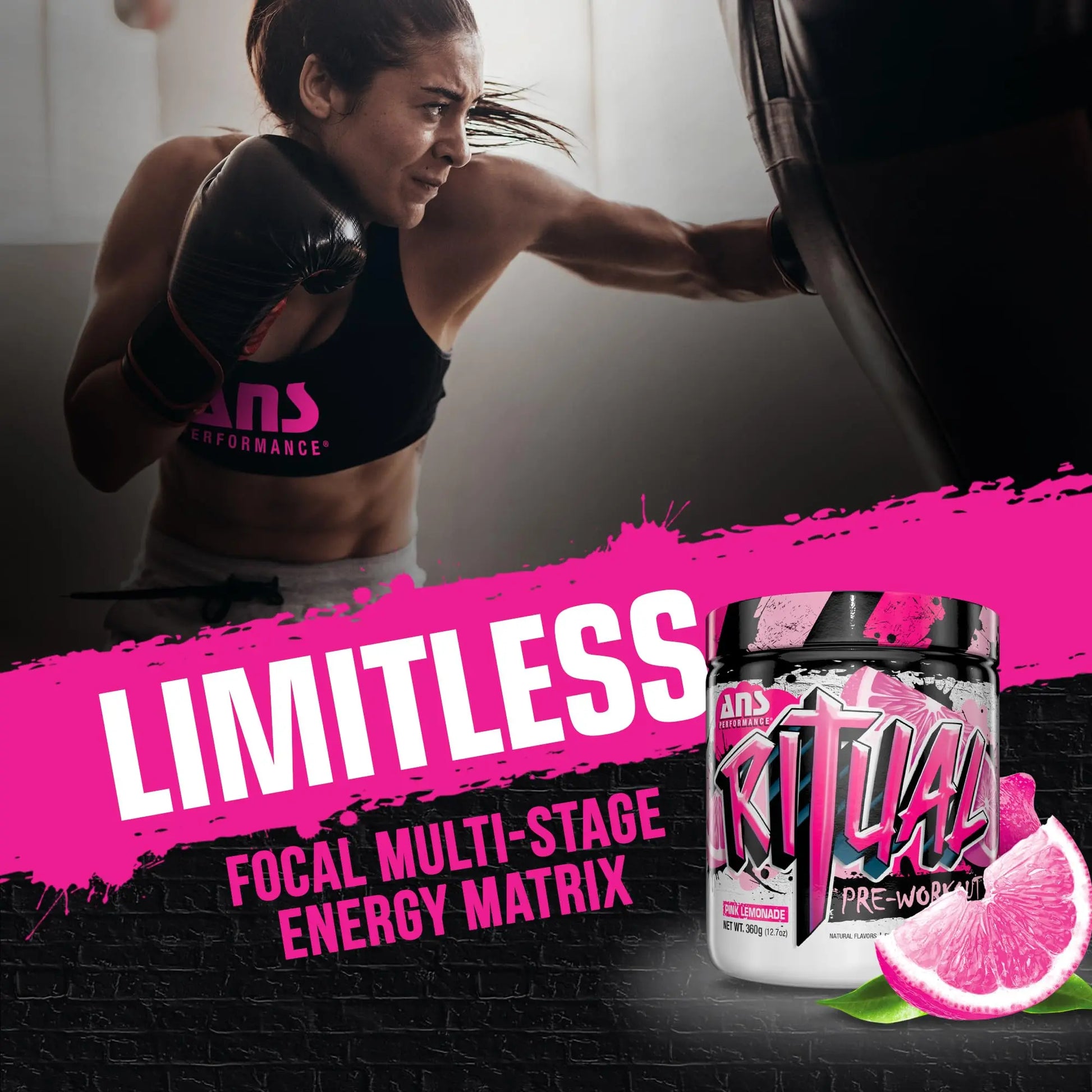 ANS Performance Ritual Pre Workout (30 Servings, 12.7 oz) - Complete Preworkout Formula ANS Performance