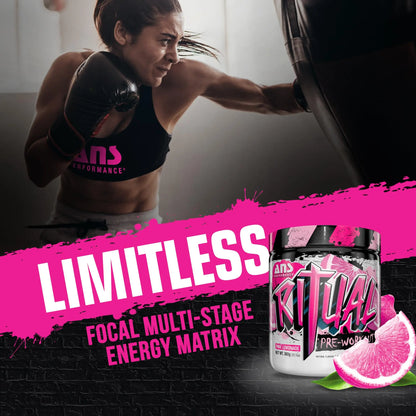 ANS Performance Ritual Pre Workout (30 Servings, 12.7 oz) - Complete Preworkout Formula ANS Performance