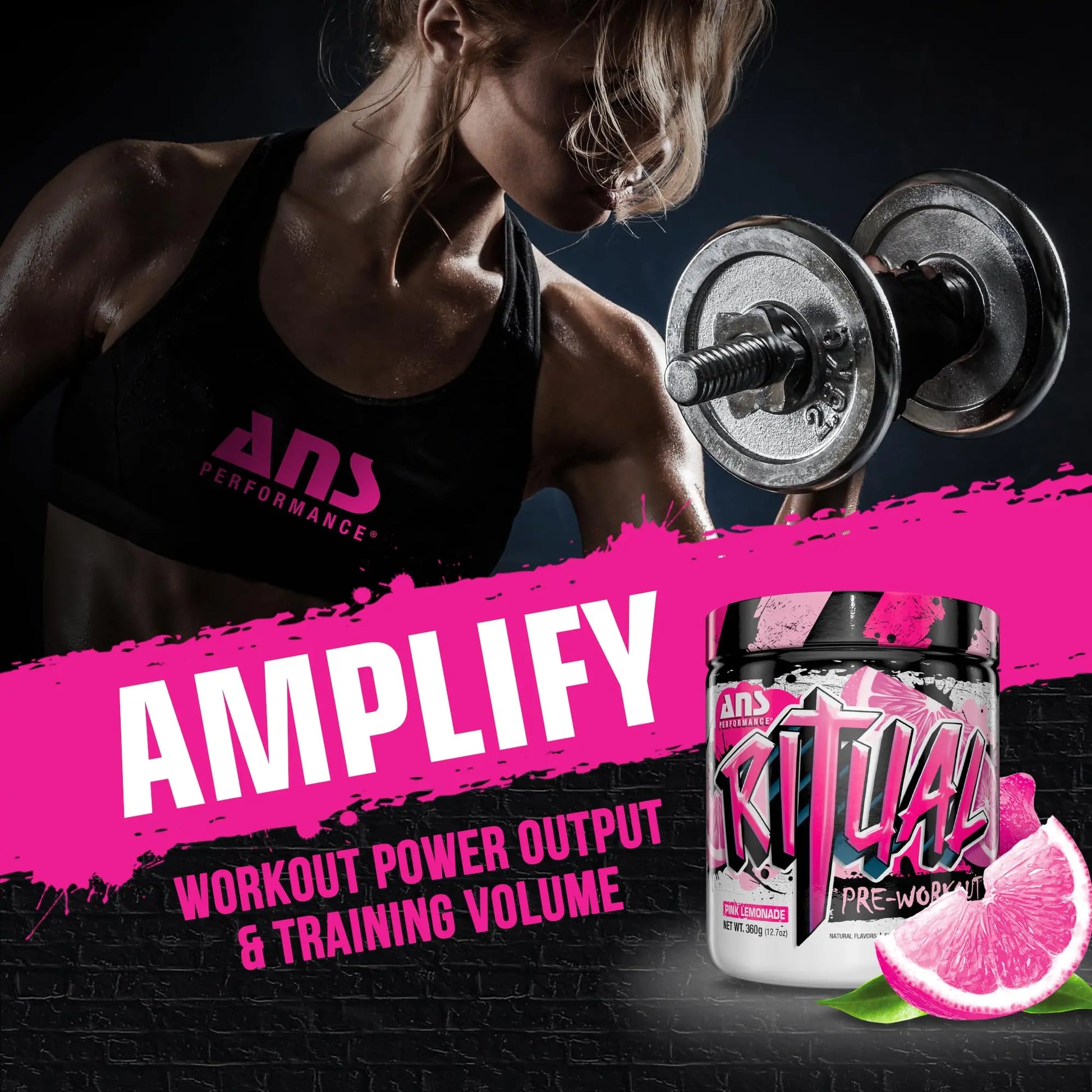 ANS Performance Ritual Pre Workout (30 Servings, 12.7 oz) - Complete Preworkout Formula ANS Performance