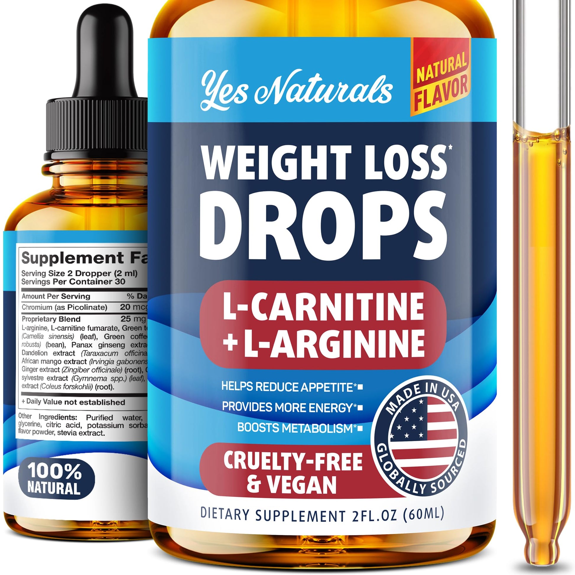 YES NATURALS! Weight Loss Drops - Natural Metabolism Booster & Appetite YES NATURALS!