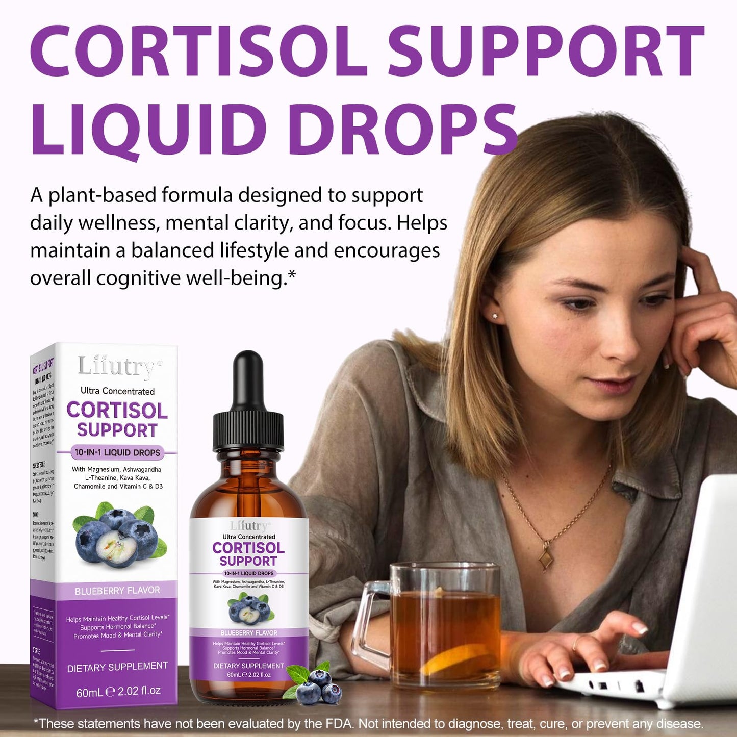 Cortisol Supplement Liquid Drops, Cortisol Supplements for Women & Men, 10 in 1 Cortisol Detox Manager Reducer with Magnesium, Ashwagandha, L-theanine, Hormone Balanced, Sleep Support - 2.02 fl.oz XCTTDXEHBuy Supplements Australia