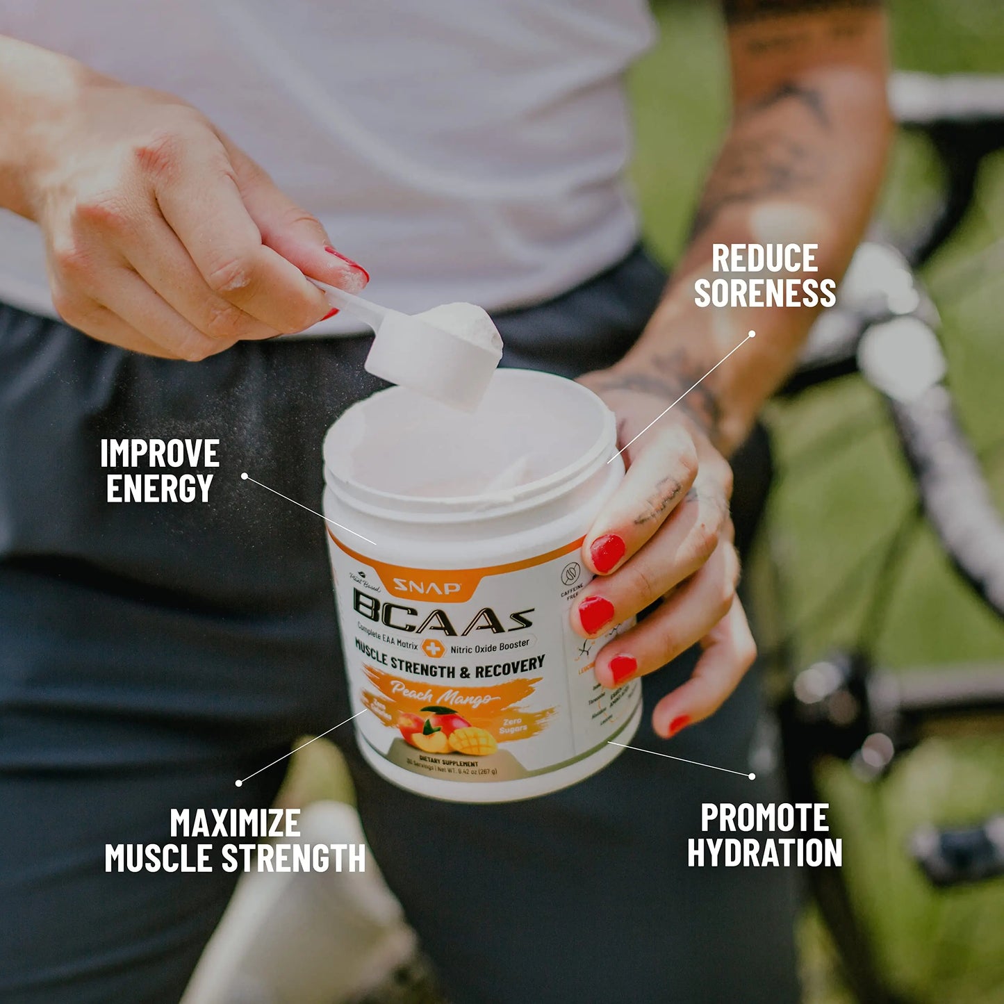 Snap Supplements Nitric Oxide Booster and BCAA Powder Snap Supplements