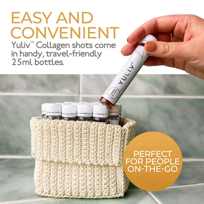 Yuliv High-Dosage Hydrolyzed Collagen Drink - Liquid Collagen Peptides (10000 mg) with Vitamin C for Hair, Skin, and Nails Yuliv