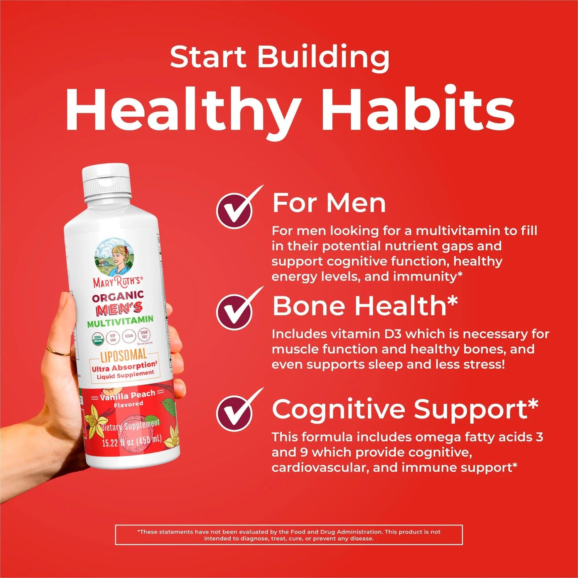 MaryRuth Organics Multivitamin for men | Sugar Free mens Multivitamin | Liquid Vitamins for men | Immune Support Supplement | MaryRuth OrganicsBuy Supplements Australia