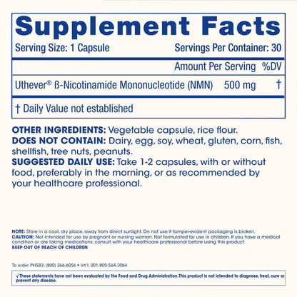 ProHealth NMN Pro 500 (30 Capsules) Clinically Studied Uthever® NMN. NAD+ Precursor for Cellular Energy, Mitochondrial Support & Healthy Aging. USA Manufactured, Triple Lab-Tested ProHealthBuy Supplements Australia