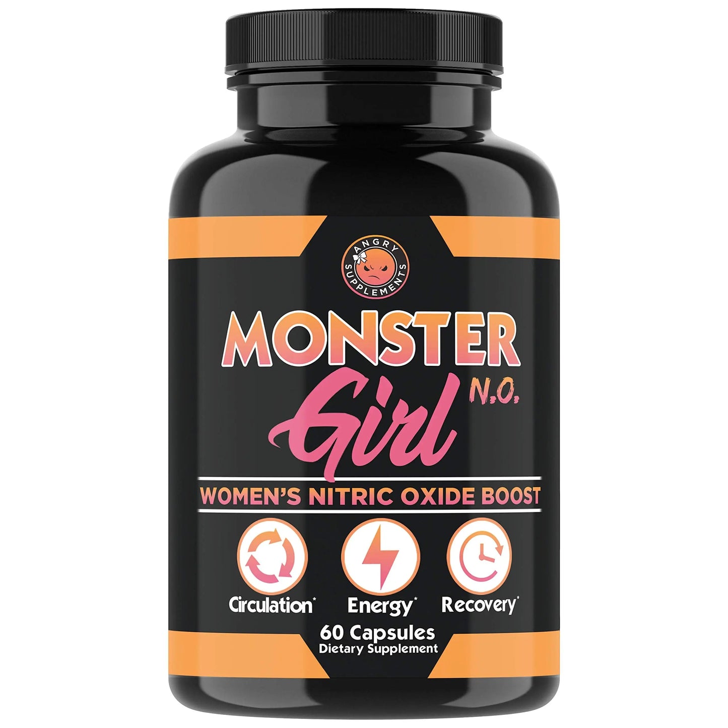 Angry Supplements Monster Girl N.O. Women’s Nitric Oxide Booster Capsules, Boost Energy Angry Supplements