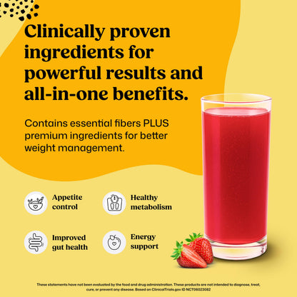 ColonBroom Premium Weight Management Supplement (Strawberry) - Colon Broom Psyllium Husk Fiber Powder Drink - Gluten Free, Non-GMO Colon Cleanse for Bloating Relief & Gut Health, 200 Servings ColonBroomBuy Supplements Australia