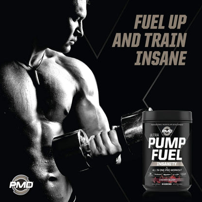 PMD Sports Ultra Pump Fuel Insanity - Pre Workout – Cherry Slush (30 Servings) PMD