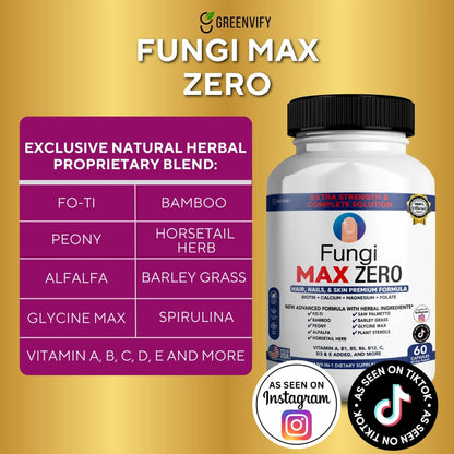 GREENVIFY Fungi Max Zero Hair, Nails & Skin Supplement. (1) GREENVIFY buy supplements Au