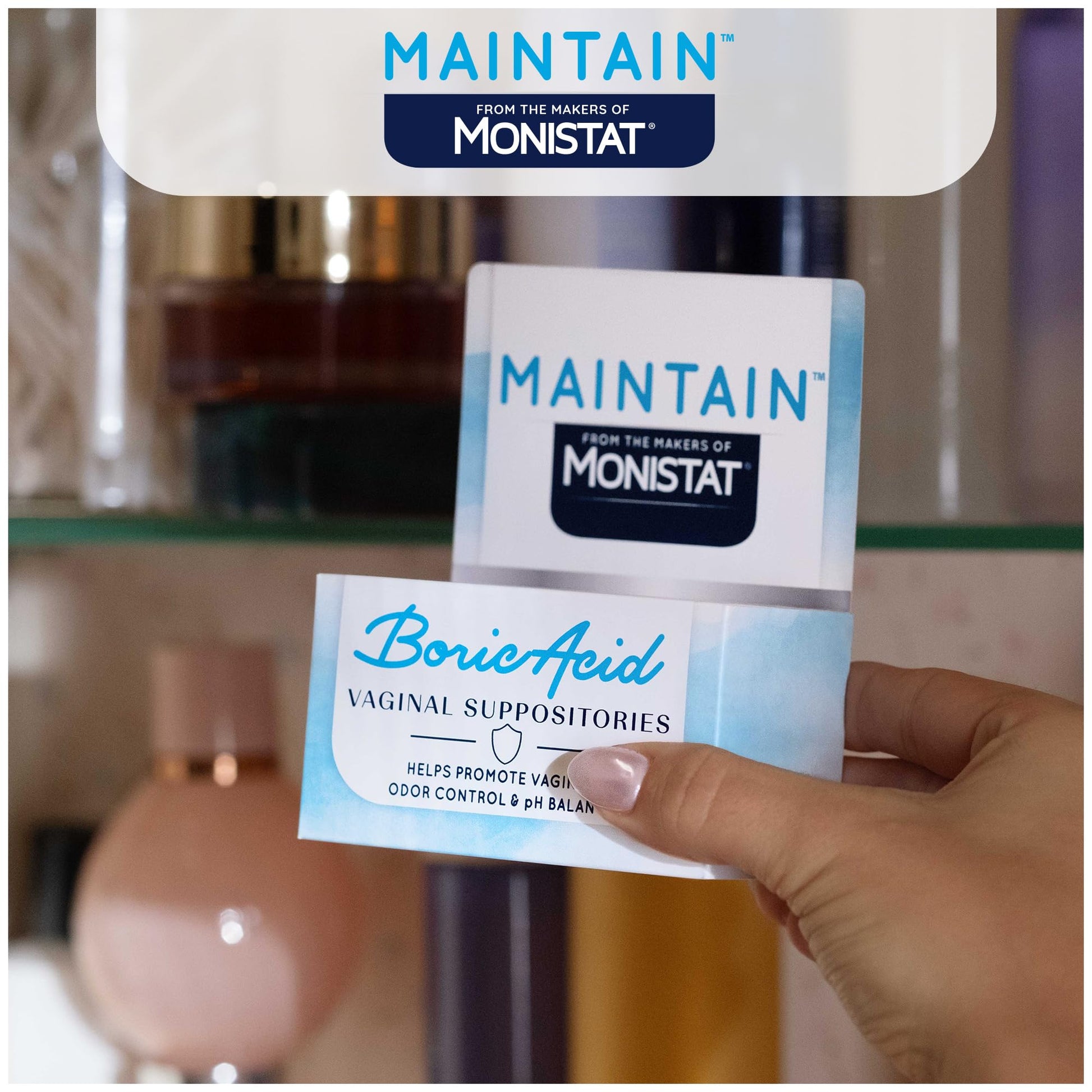 from The Makers of Monistat, Maintain Boric Acid Suppositories for Women, Fragrance-Free Inserts for Vaginal Odor Control and pH Balance Without Irritation, 30 Count MonistatBuy Supplements Australia