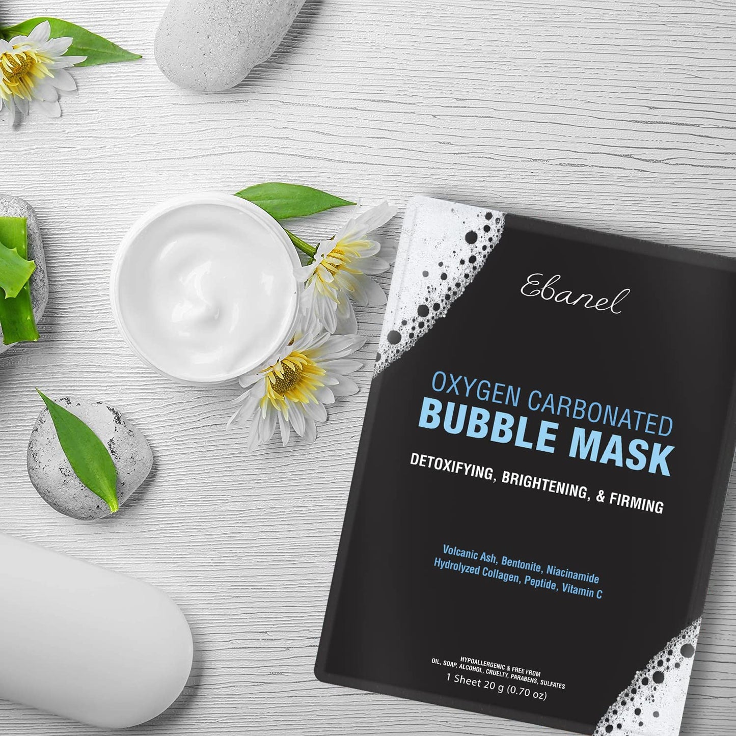 Ebanel Bundle of Charcoal Peel Off Face Mask, and 10-Pack Carbonated Bubble Clay Mask Ebanel buy supplements Au