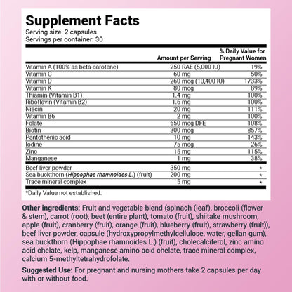 Dr. Berg Natural Prenatal Vitamins for Women (Pregnant & Nursing) - Prenatal Vitamins Dr. Berg Nutritionals