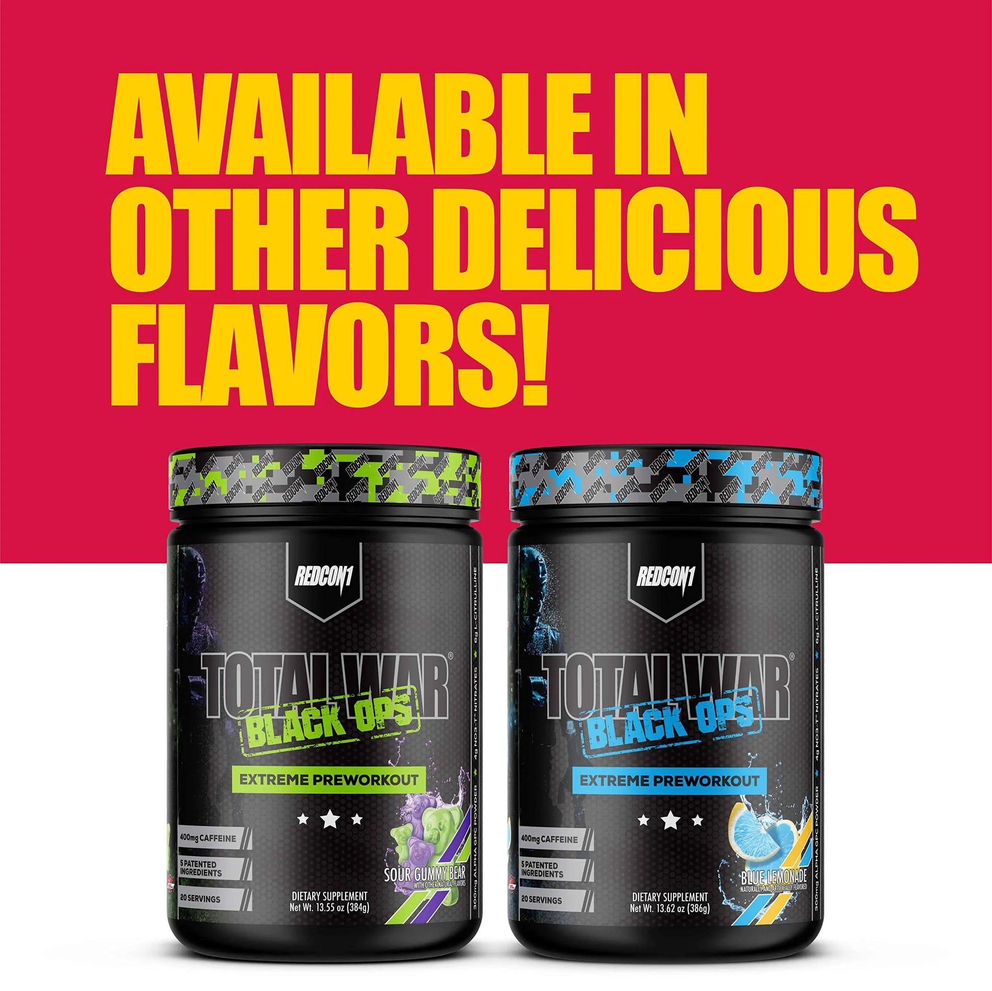 REDCON1 Total War Black Ops Extreme Preworkout Powder, Tigers Blood, High Stimulant REDCON1