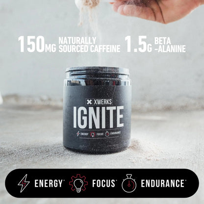 Xwerks Ignite Blue Razz Pre Workout Powder - Best Natural Keto Pre-Workout for Women Xwerks