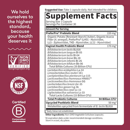 Garden of Life Dr Formulated Once Daily 3-in-1 Complete Prebiotics, Postbiotics & Probiotics for Women, PRE + PRO + POSTBIOTIC Supplement for Women’s Digestive, Immune & Vaginal Health, 30 Day Supply Garden of LifeBuy Supplements Australia