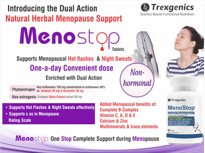 Trexgenics MENOSTOP Complete Menopause Support with Isoflavones Trexgenics