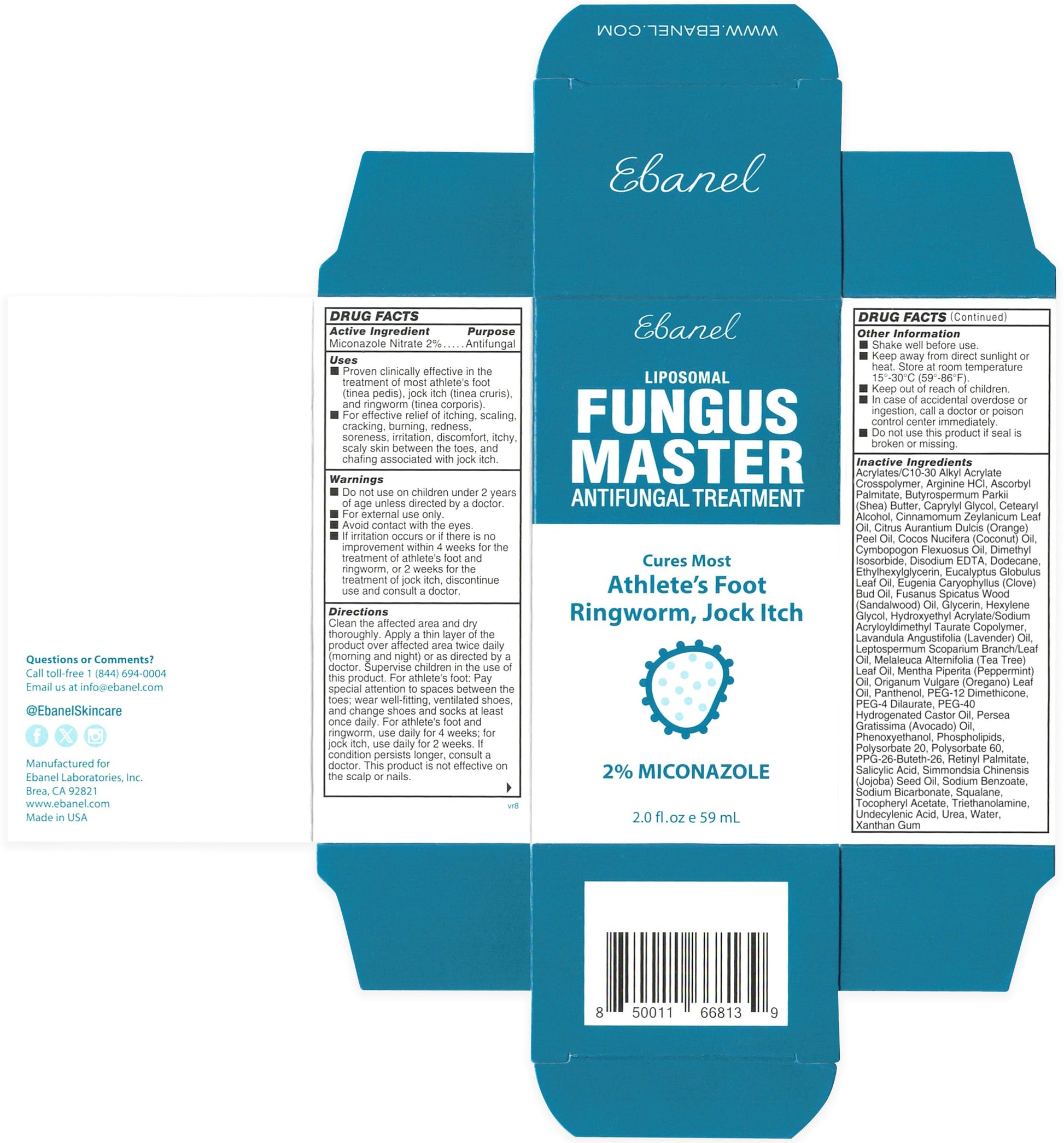 Ebanel Antifungal Cream Miconazole Athletes Foot Treatment, Cures Fungal Infection Leading to Nail Fungus, Jock Itch Cream with Undecylenic Acid, Tea Tree & Manuka Oil, Fast Itch Relief for Ringworm Ebanel buy supplements Au