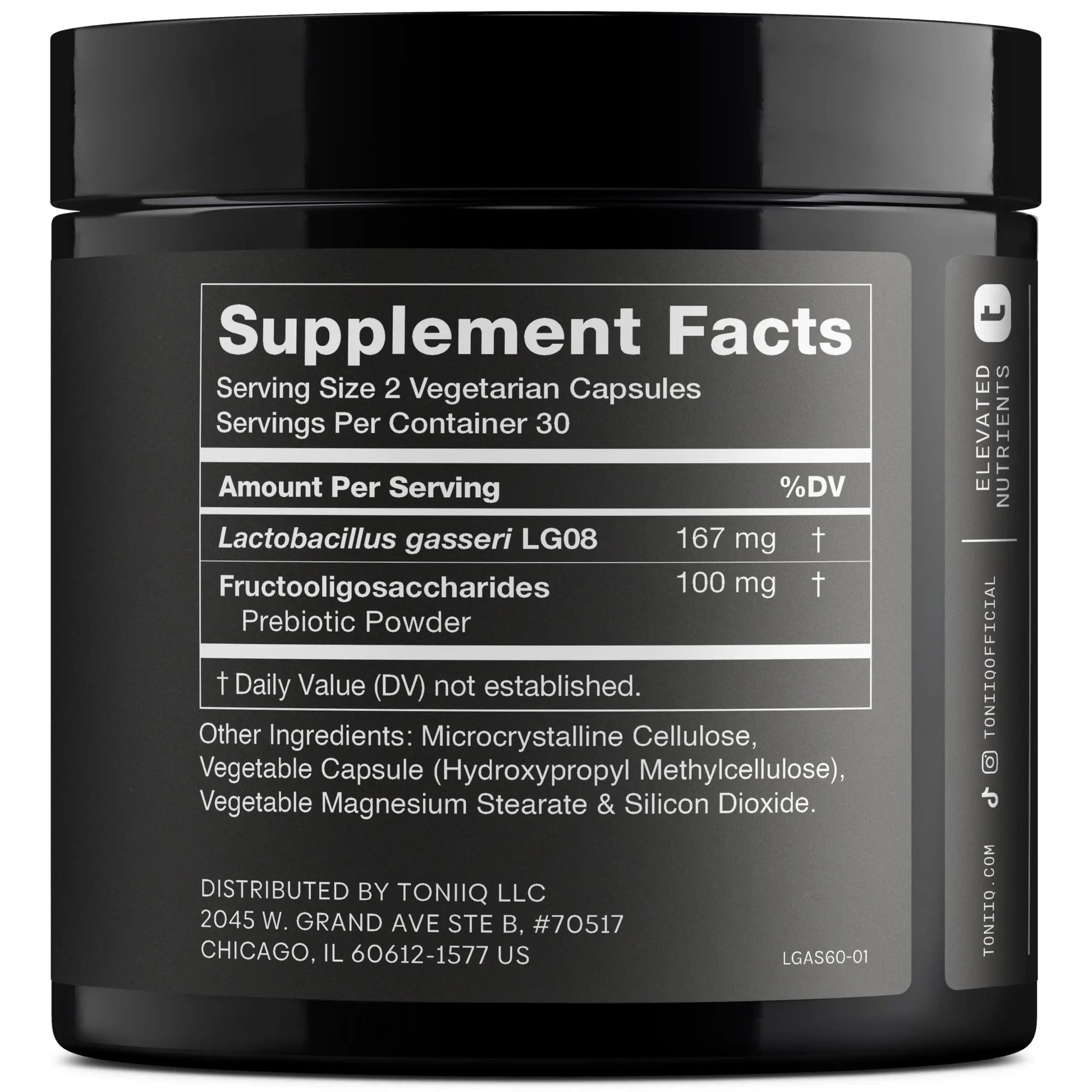 Lactobacillus Gasseri - Ultra High Strength 50 Billion CFU - Delayed Release Capsules - Made with Prebiotic Inulin Fiber - Supports Digestive Health & Gut Flora - Third-Party Lab Tested - 60 Capsules Toniiq buy supplements Au