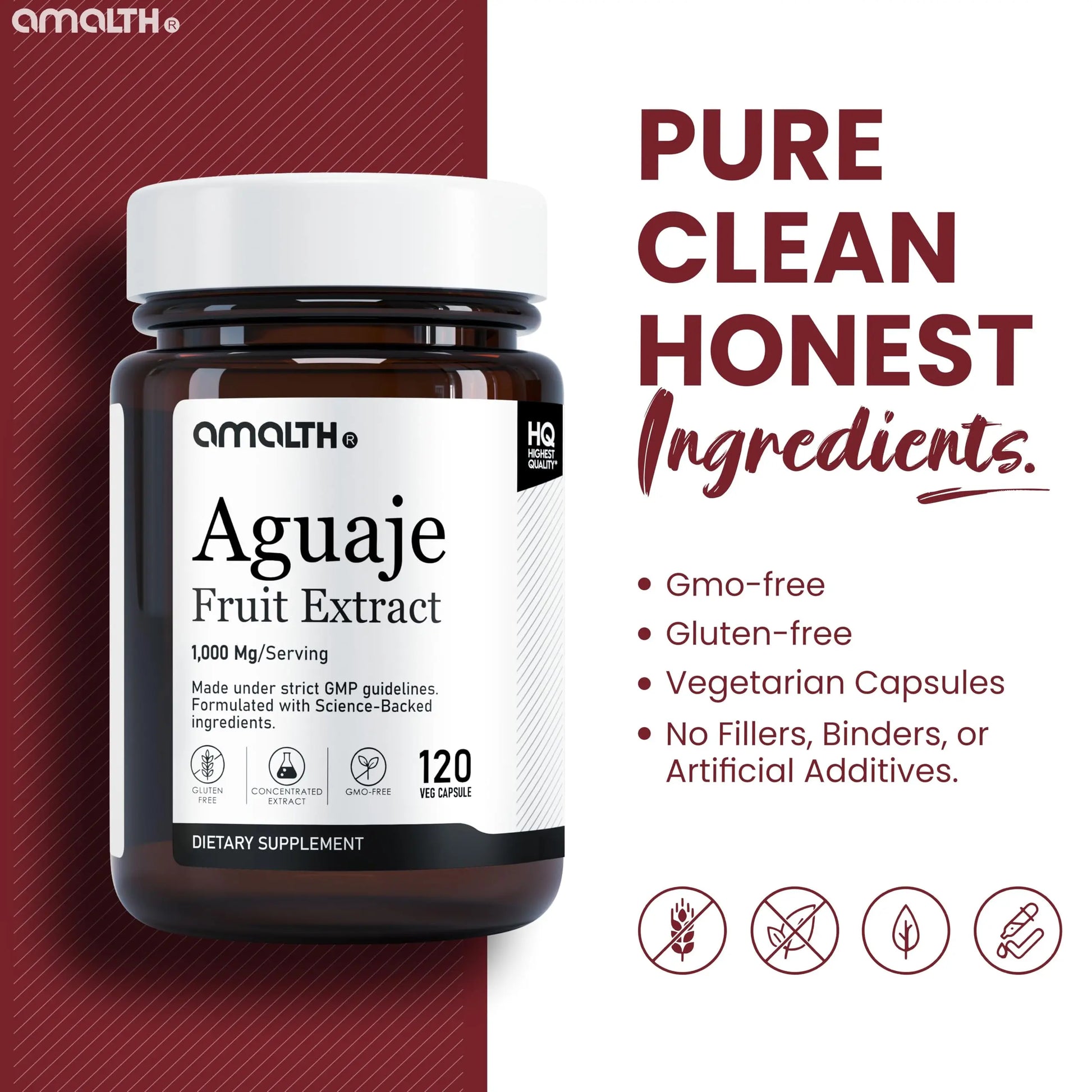 Amalth Aguaje Curves Capsule for Women 1000 mg- Extra Strength from Peru Natural Supplements- 120 Capsules Non- GMO Premium Quality Pills AMALTH buy supplements Au