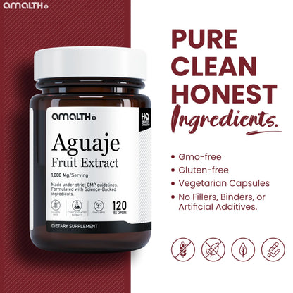 Amalth Aguaje Curves Capsule for Women 1000 mg- Extra Strength from Peru Natural Supplements- 120 Capsules Non- GMO Premium Quality Pills AMALTH buy supplements Au