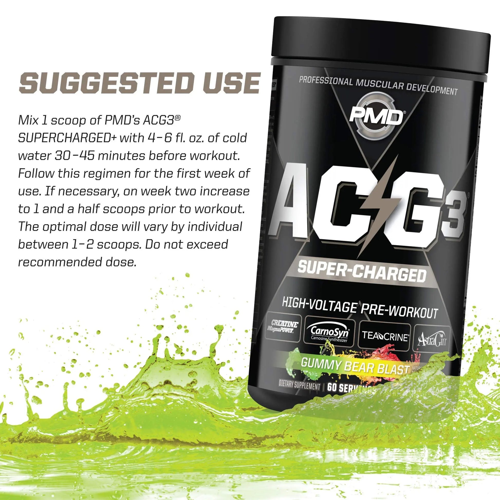 PMD Sports ACG3 Supercharged - Pre Workout - Powerful Strength, High Energy, Maximize PMD