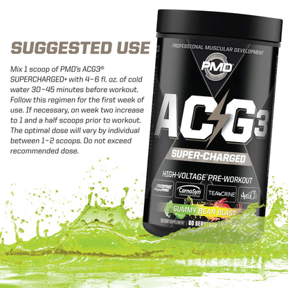 PMD Sports ACG3 Supercharged - Pre Workout - Powerful Strength, High Energy, Maximize PMD