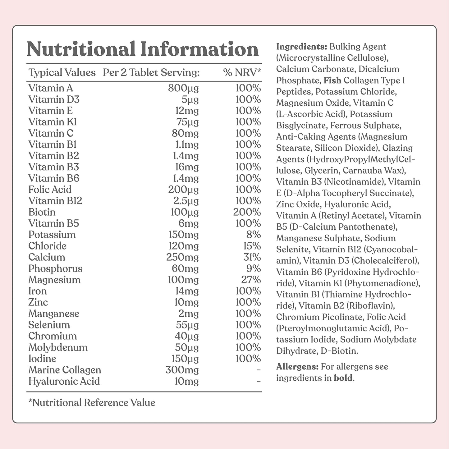 Women's Multivitamins and Minerals with Collagen & Hyaluronic Acid - 27 Essential Free Soul