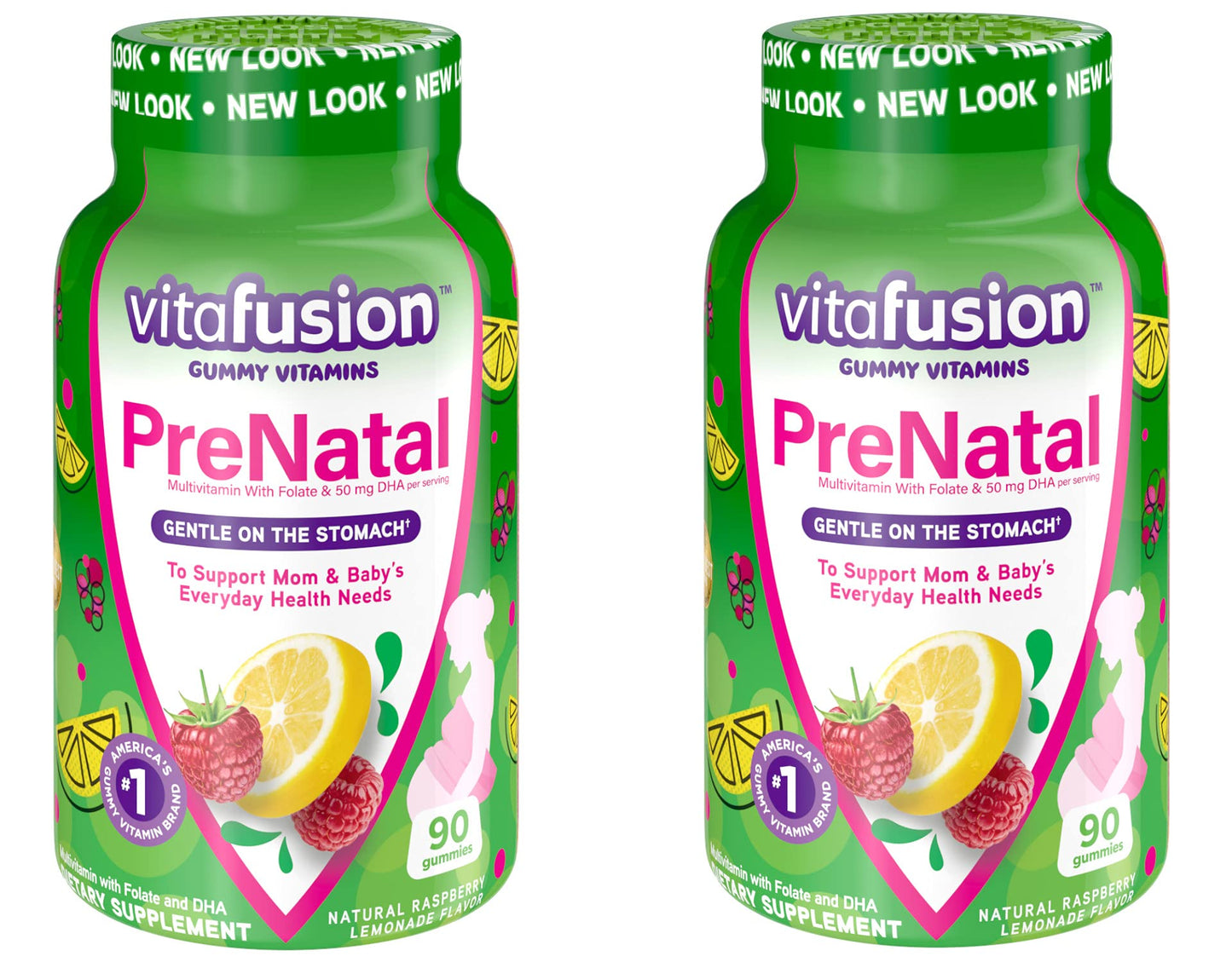 Vitafusion PreNatal Multi Vitamins, 90 Gummies each (Value Pack of 2) Vitafusion