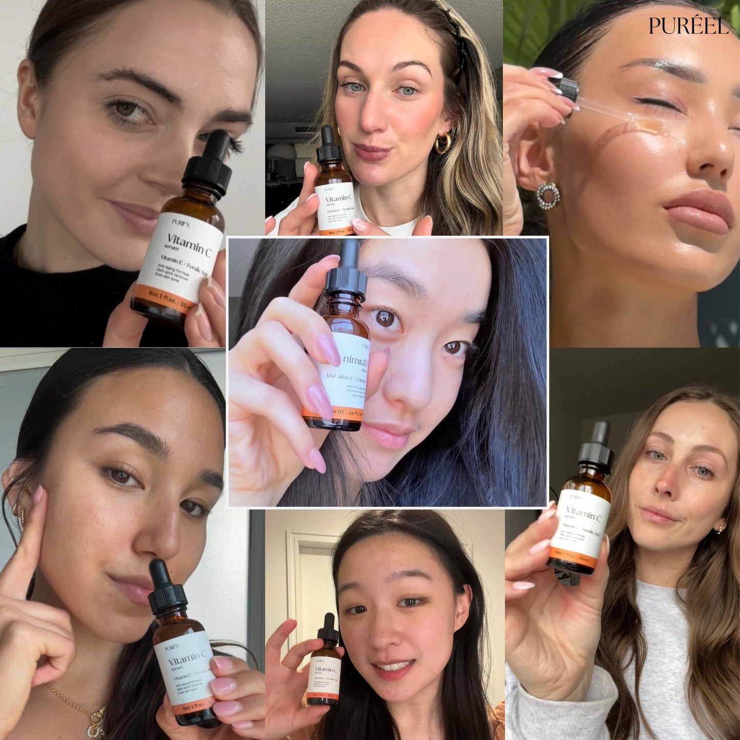 Puréel 20% Vitamin C Serum for Face – Brightening Serum with Vitamin E & Ferulic Acid – Anti-Aging, Dark Spot Remover, Even Skin Tone, Wrinkle Reduction & Radiant Glow – 1 fl oz Purify. buy supplements Au