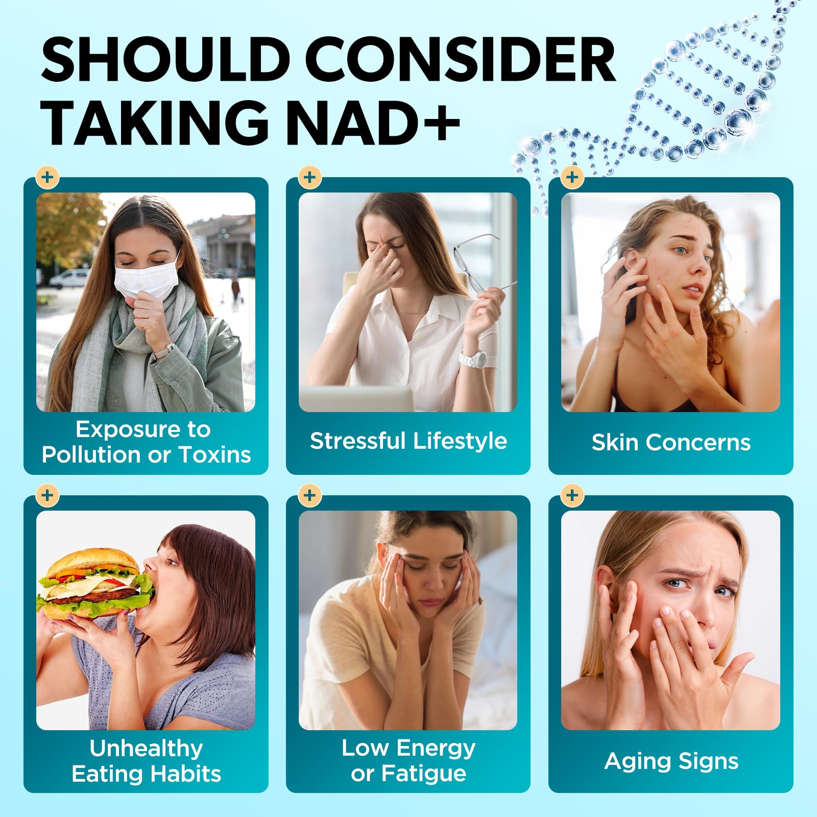 GZ HAOYUAN NAD Liquid Supplement for Women, Liposomal NAD+ Drops 1200MG with NAD Plus Resveratrol, Tmg, Quercetin, Anti-Aging, Cell Regeneration, Energy & Metabolism Support, Pineapple Flavor GZ HAOYUANBuy Supplements Australia