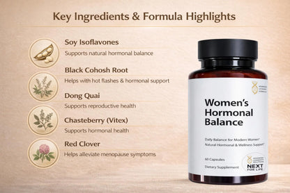 Women’s Hormonal Balance Supplement – Menopause & PMS Support – Mood, Energy & Cycle Regulation – Botanical Formula – 60 Capsules Next For Life buy supplements Au
